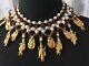 Rare Vintage Signed Mimi Di N Spectacular Bib Necklace Egyptian Revival Runway