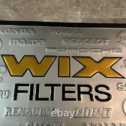 RARE. Vintage Wix Foreign Car Filters Stamped Aluminum Advertising Sign 26x24