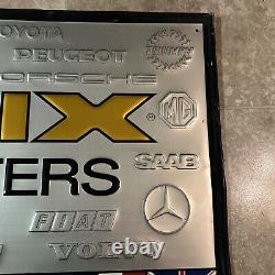 RARE. Vintage Wix Foreign Car Filters Stamped Aluminum Advertising Sign 26x24