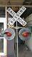 Rail Road Crossing Signal Crossbuck Train Tracks Sign -vintage -original