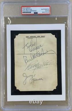 Rare Beatles Signed Autograph John, Paul, George Ringo Vintage 1963. Caiazzo PSA