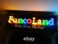 Rare! Funcoland Neon Sign Display Vintage Gamestop Nintendo