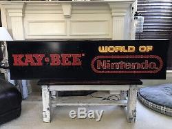 Rare! Kay-Bee World Of Nintendo Fiber Optic Sign Display Vintage KB Toys