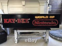 Rare! Kay-Bee World Of Nintendo Fiber Optic Sign Display Vintage KB Toys