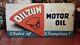 Rare Large 72 X 36 1950s Vintage Oilzum Choice Of Champions Motor Oil Sign