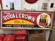 Rare Large Vintage 1940's Rc Royal Crown Cola Soda Pop 54 Embossed Metal Sign