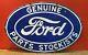 Rare Old Vintage 2 Sidedgenuine Ford Part Stockistsporcelain Enamel Sign