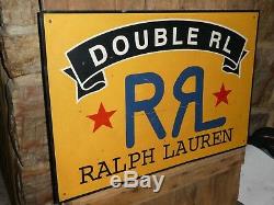 Rare Old Vintage Ralph Lauren Double Rl Rrl Original Store Sign Mens Clothing