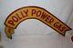 Rare Vintage 1930's Polly Power Gas Pump Station 2 Sided 35 Metal Sign