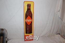 Rare Vintage 1936 Orange Crush Soda Pop Bottle 36 Embossed Metal Sign