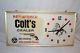 Rare Vintage 1950's Colt's Dealer Gun Store Hunting 25 Lighted Clock Signworks