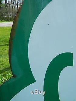Rare Vintage 6' CITIES SERVICE Double Sided Porcelain Sign (Local Pickup Mich.)