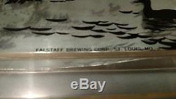 Rare Vintage FALSTAFF Beer Brewing Company Sign Fishing Hunting Trout Duck