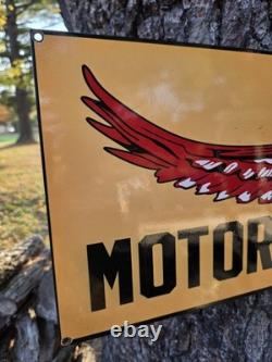 Rare Vintage Morvis Motor Oils Porcelain Sign 35 X 12