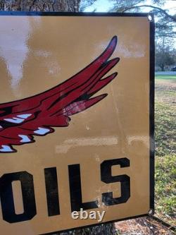 Rare Vintage Morvis Motor Oils Porcelain Sign 35 X 12