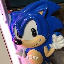 Rare Vintage SEGA Sonic The Hedgehog Coming Soon! Dry Erase Board Neon Sign