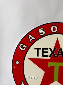 Rare- Vintage -Texaco Heavy Metal Sign XL. 19.7 (50cm)