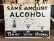 Rare Vintage Wctu Porcelain Sign Post Prohibition Double Sided Beer Wine Whiskey