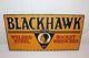 Rare Vintage C. 1930 Blackhawk Tools Gas Oil 23 Metal Oil Sign Withindian