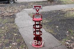 Rare Vintage c. 1950 Conoco Motor Oil Can Gas Station Display With2 Porcelain Sign