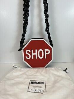Rare Vtg Moschino Red Stop Sign Shoulder Bag