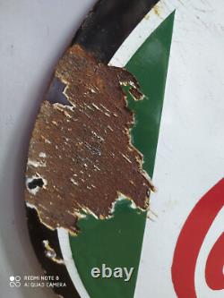Rare vintage WAKEFIELD CASTROL MOTOR OILS advertising enamel sign of 50's