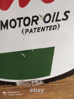 Rare vintage WAKEFIELD CASTROL MOTOR OILS advertising enamel sign of 50's