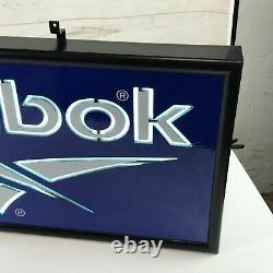 Reebok Logo Sign 24.5 Lights Up Light Display Store Advertising Blue Vintage