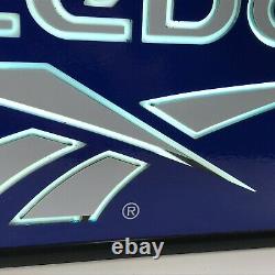 Reebok Logo Sign 24.5 Lights Up Light Display Store Advertising Blue Vintage