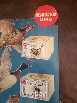 Remington UMC Game Loads Store Display Dealer Cardboard Sign