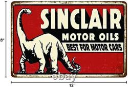 Reproduced Vintage Tin Sign Pack, Gas Oil Retro Advert Antique Metal Signs
