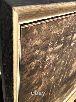 Robert Wood (Americ.), VTG c. 1960's Textured Oleograph Majestic Peaks, Signed