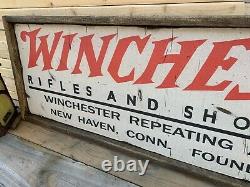 Rustic Vintage Style Winchester Ammo Wooden Sign 12x48 AWESOME DISPLAY