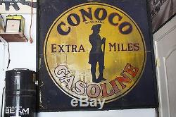 SUPER RARE Vintage Conoco Sand Paint Sign