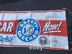 Safety Check Vintage Banner Gas Oil