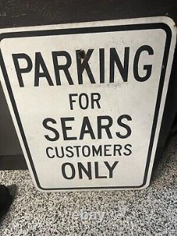 Sears Auto Parking Sign Retail Defunct Company RARE Vintage