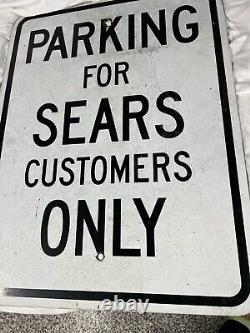 Sears Auto Parking Sign Retail Defunct Company RARE Vintage