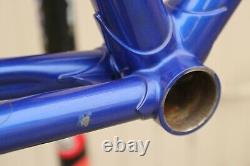 Serotta CSI Steel Road Bike Frame F1 Fork 56cm Fade Signed Blue Colorado Vintage