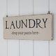 Shabby Chic Accessories Vintage Kitchen Hangin Wall Sign Plaque Laundry Room