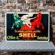 Shell Benzina Olio Vintage Italian Heavy Metal Sign Xxl 24x16(60x40 Cm)
