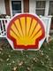 Shell Pecten Logo Gas Station Sign All-original Vintage 64 X 58 X 3
