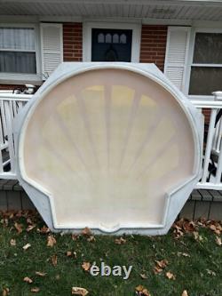 Shell Pecten Logo Gas Station Sign All-Original Vintage 64 x 58 x 3