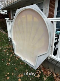 Shell Pecten Logo Gas Station Sign All-Original Vintage 64 x 58 x 3