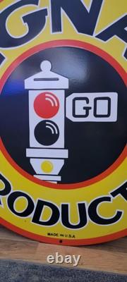 Signal Gasoline vintage gas porcelain sign