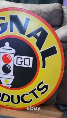 Signal Gasoline vintage gas porcelain sign