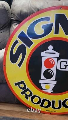 Signal Gasoline vintage gas porcelain sign