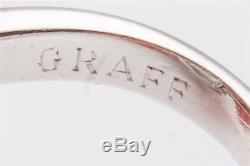 Signed Vintage GRAFF $28,500 5ct Pear Fancy Cut Natural Emerald Platinum Ring