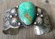 Signed/stamped Old Heavy Vintage Navajo Royston Turquoise & Sterling Bracelet