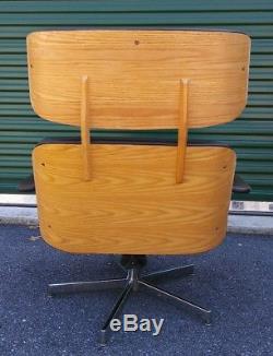 Signed vtg Selig Mid Century Lounge Chair & Ottoman Eames Herman Miller 2 avlble