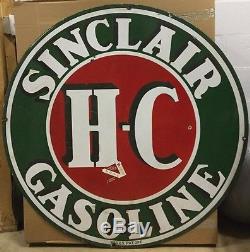 Sinclair HC Gasoline Vintage 48 Porcelain Sign